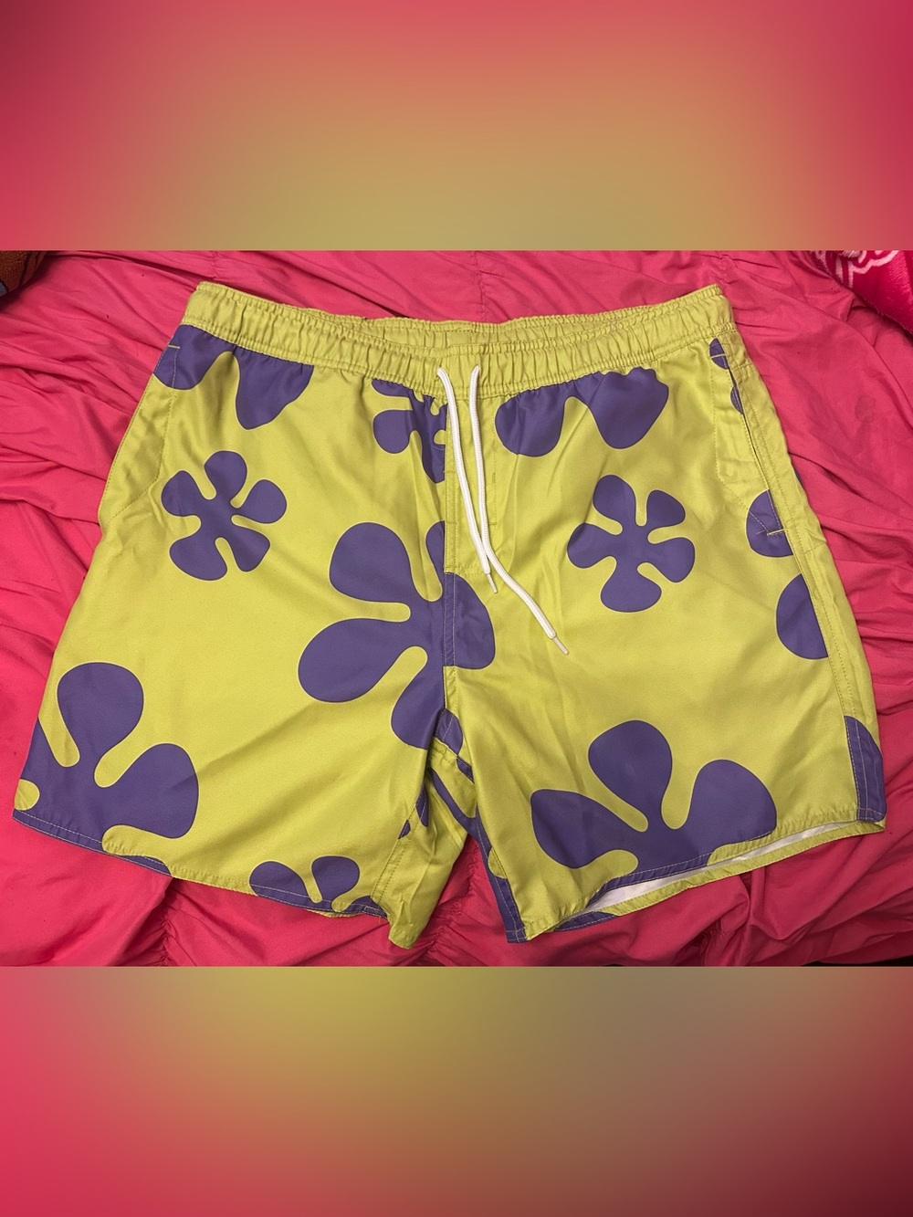 Brand New Licensed SpongeBob Squarepants Patrick Men’s Swim Trunks Size Large